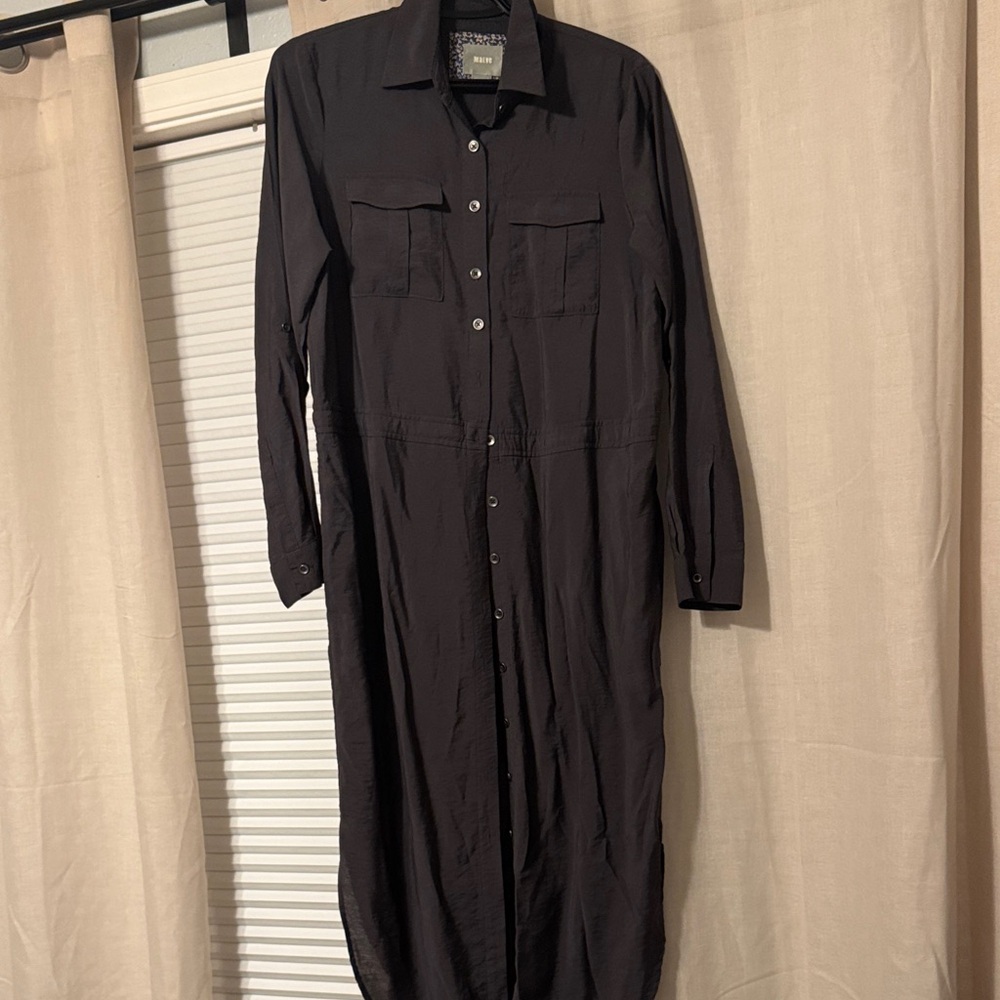 Maeve Dark Gray Shirt Dress